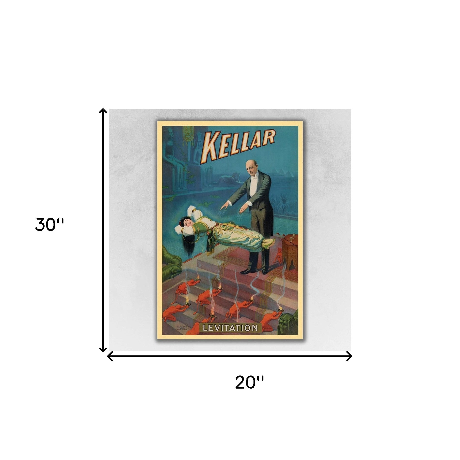 Kellar Levitation Vintage Magic Unframed Print Wall Art