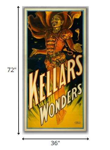 36" X 72" Keller's Wonders Vintage Magic Poster Wall Art