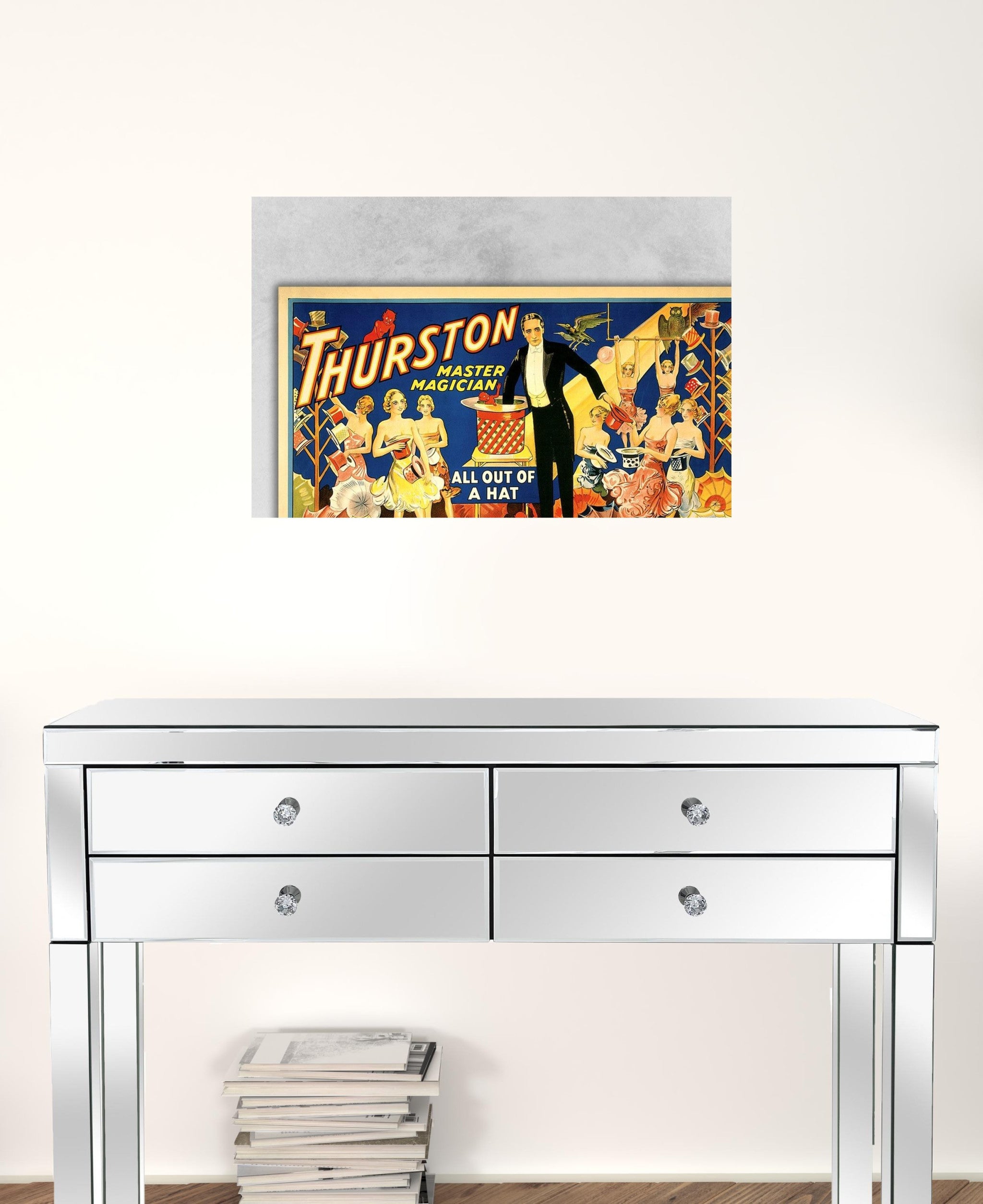 Thurston Out Of A Hat Vintage Magic Unframed Print Wall Art