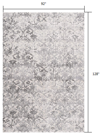 8' X 11' Cream Toile Power Loom Area Rug