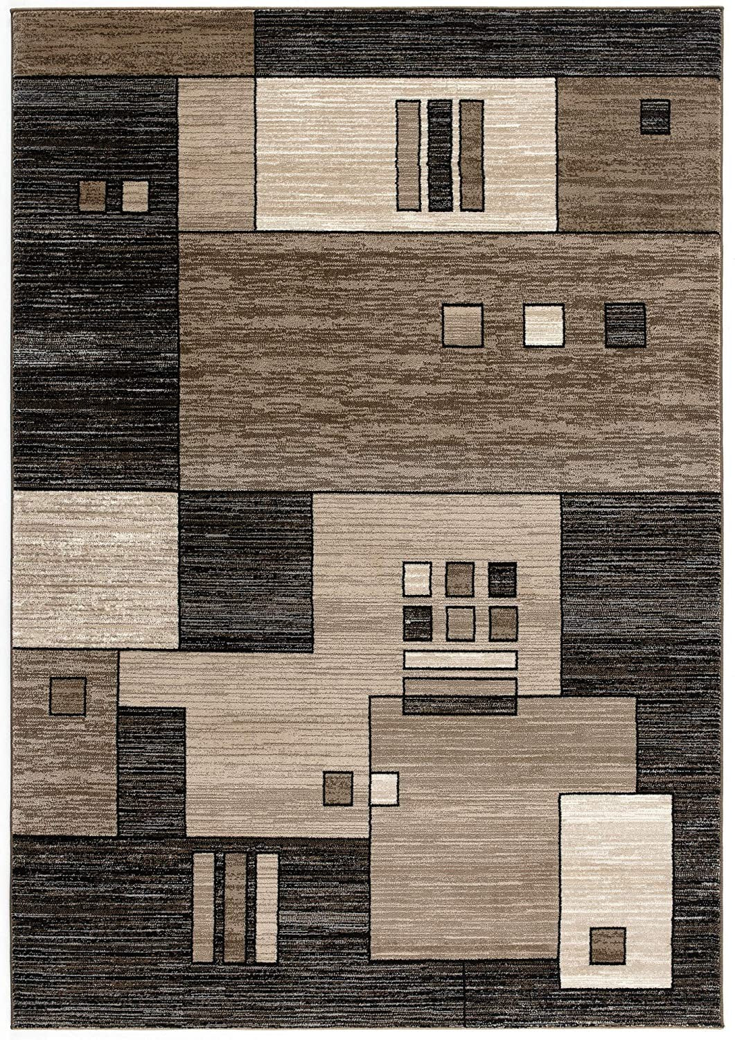 15' Beige Abstract Power Loom Runner Rug