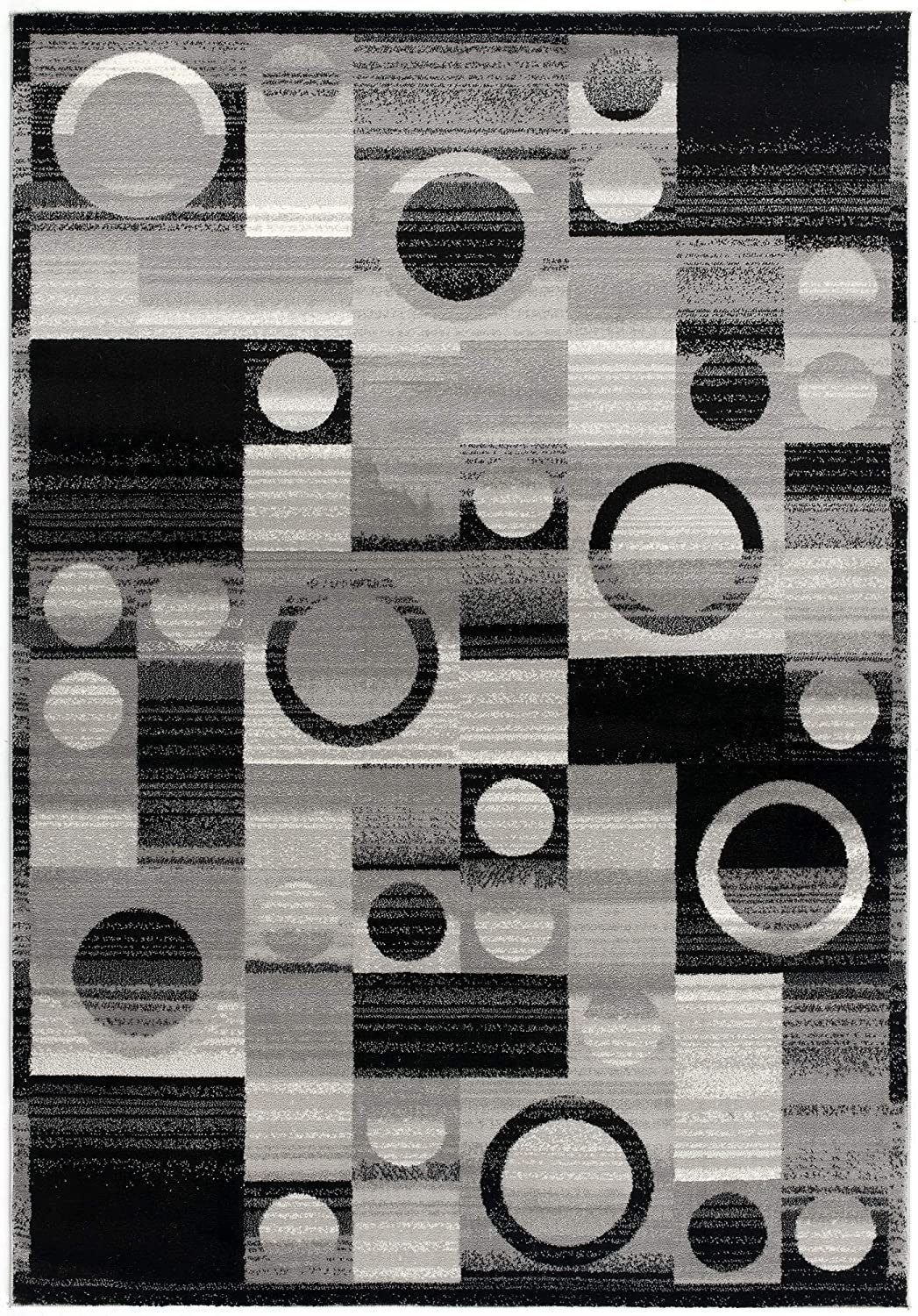 15' Gray Abstract Power Loom Runner Rug