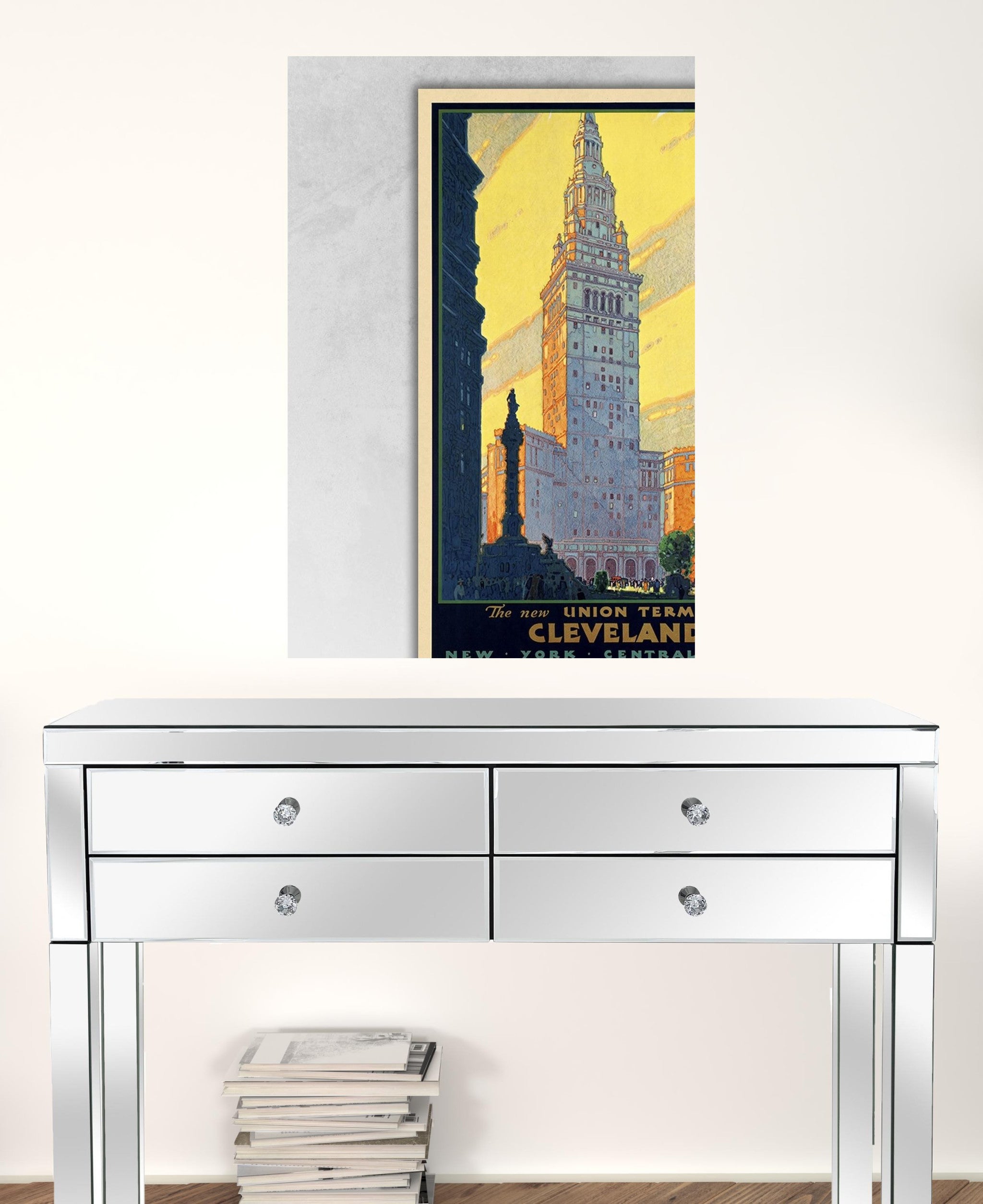 Cleveland Union Terminal Vintage Travel Unframed Print Wall Art