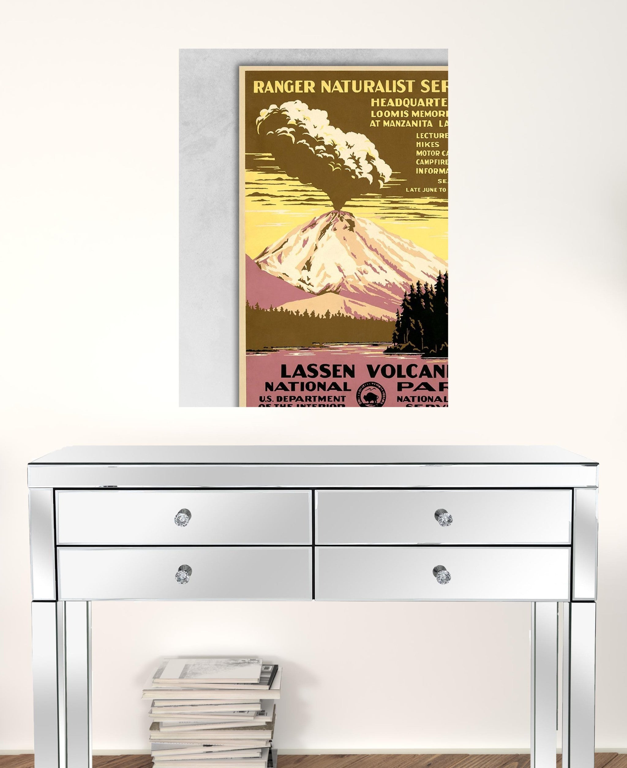 20" X 28" Lassen Volcanic National Park Vintage Travel Poster Wall Art