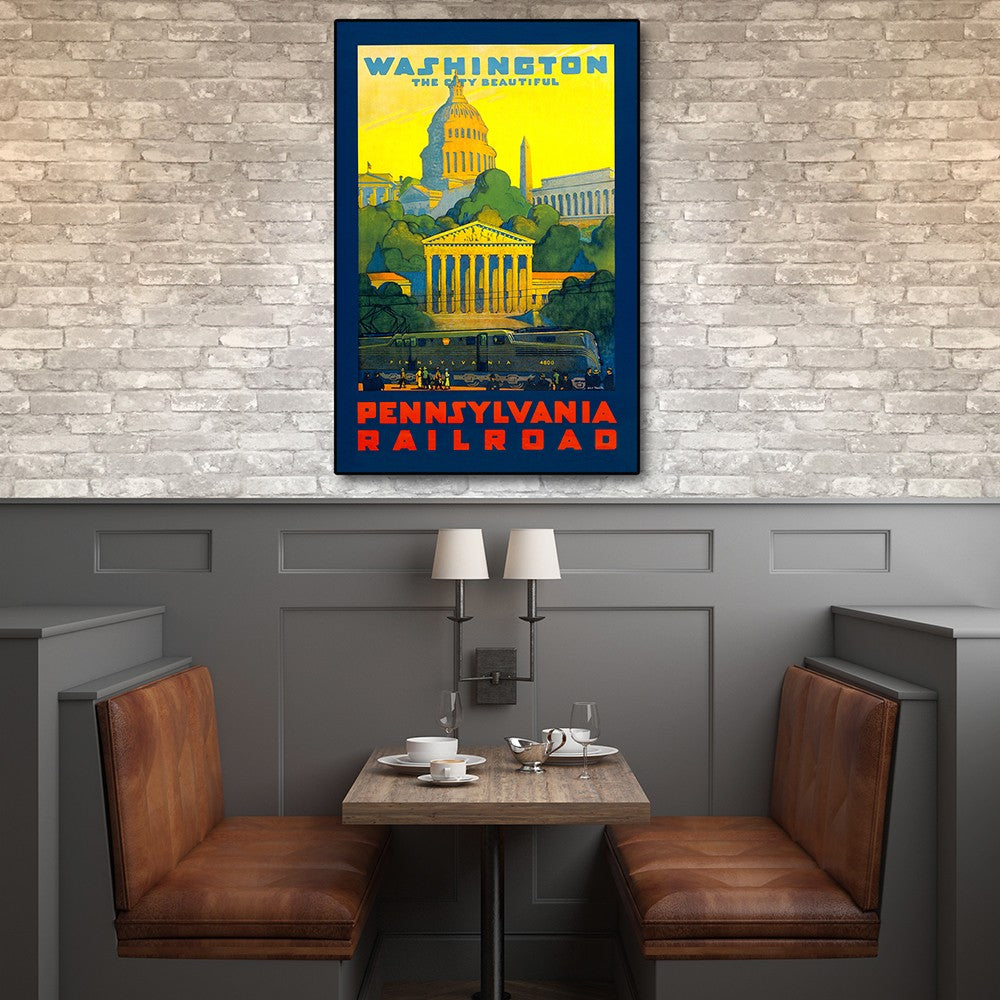 Washington Dc Vintage Travel Unframed Print Wall Art