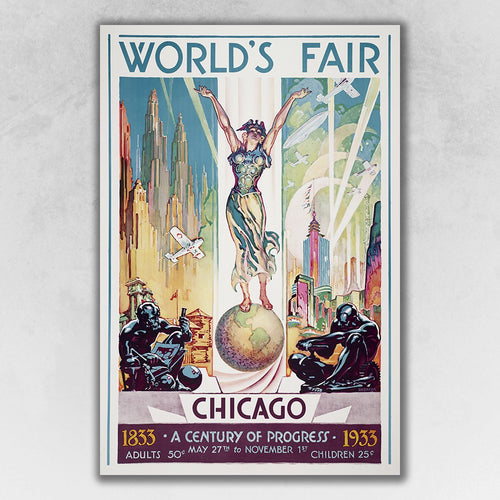 New York 1939 World's Fair Vintage Travel Unframed Print Wall Art