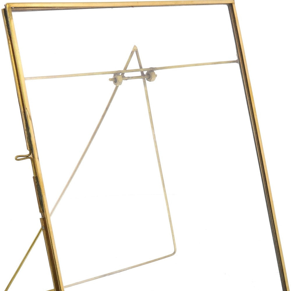 XL Gold Metal Vertical Glass Frame