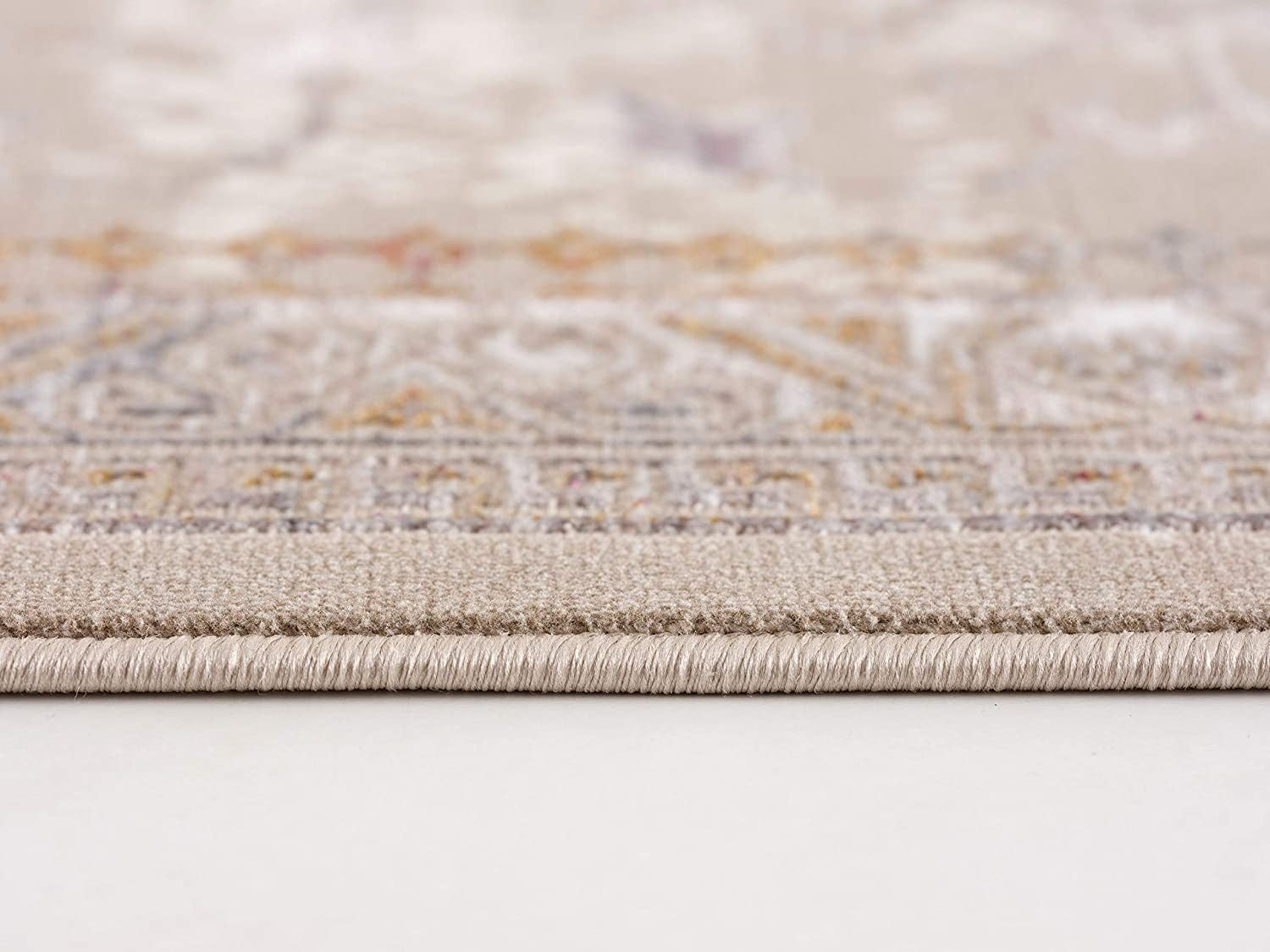 2’ x 13’ Beige Faded Tribal Motifs Runner Rug