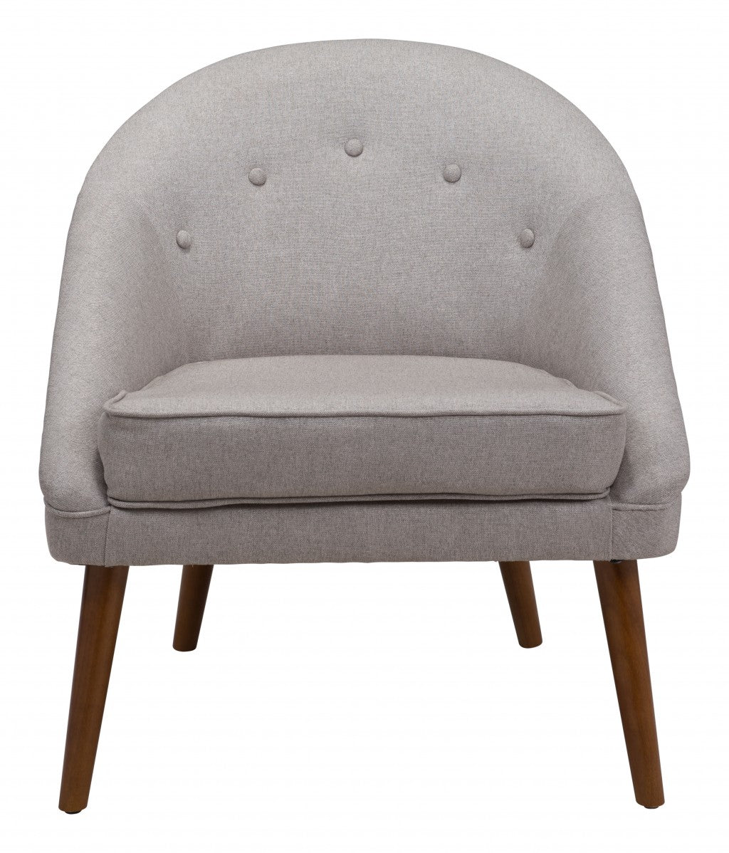 Light Gray Wooden Deep Chair