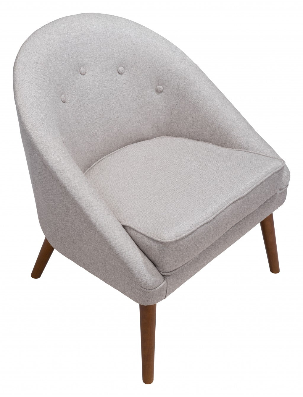 Light Gray Wooden Deep Chair