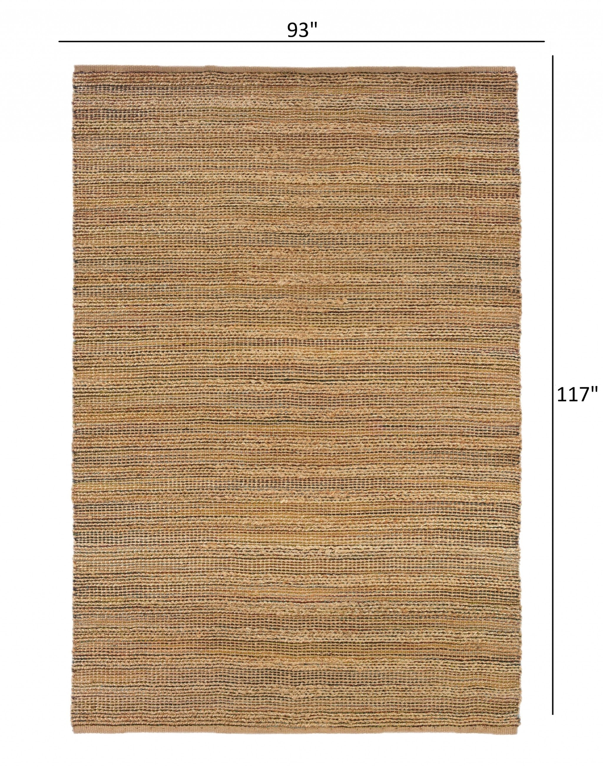 8’ x 10’ Brown Braided Jute Area Rug