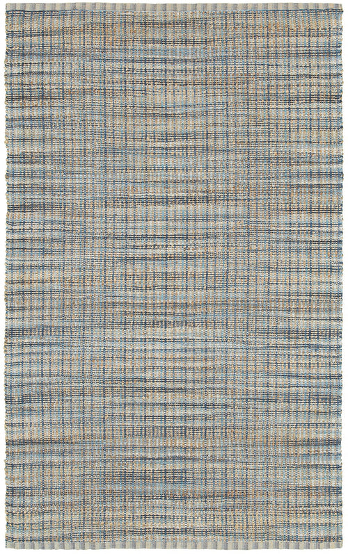 8' X 10' Blue Dhurrie Hand Woven Area Rug