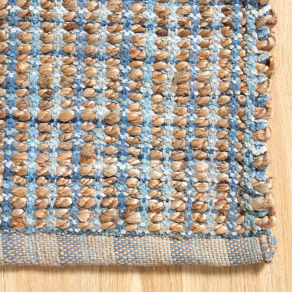 8' X 10' Blue Dhurrie Hand Woven Area Rug