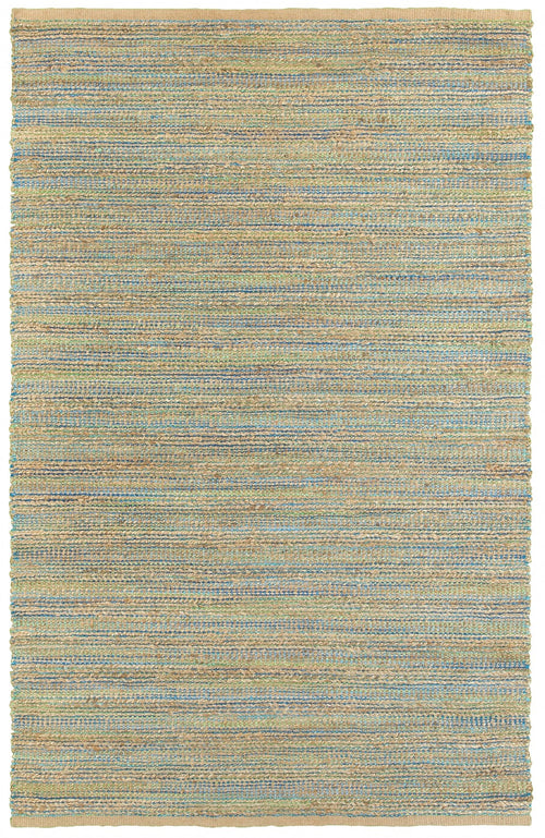 9' X 12' Blue And Beige Dhurrie Hand Woven Area Rug