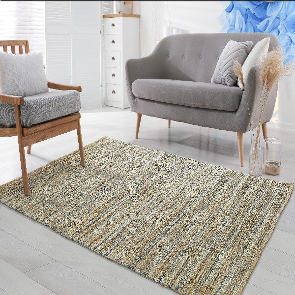 9' X 12' Natural Dhurrie Hand Woven Area Rug