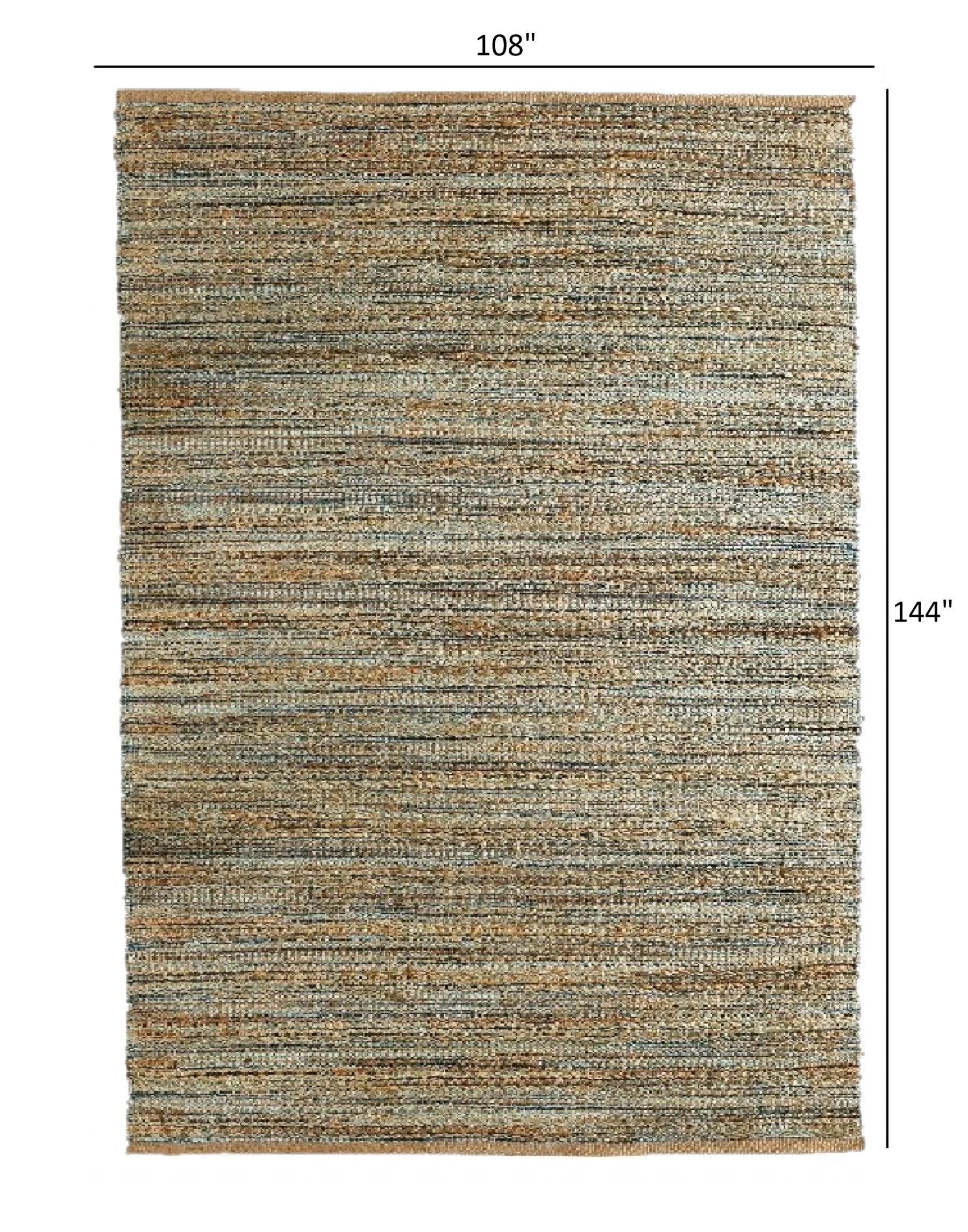 9' X 12' Natural Dhurrie Hand Woven Area Rug