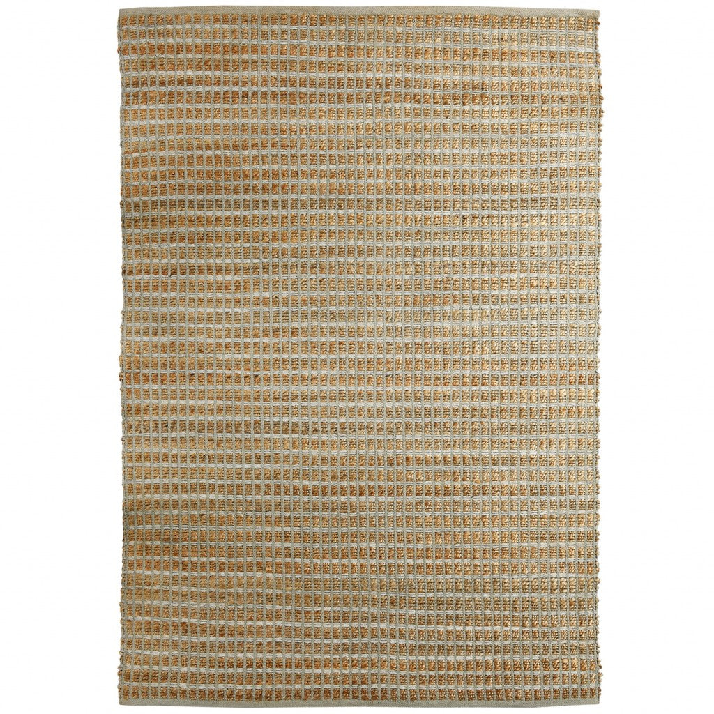 8' X 10' Brown Dhurrie Hand Woven Area Rug