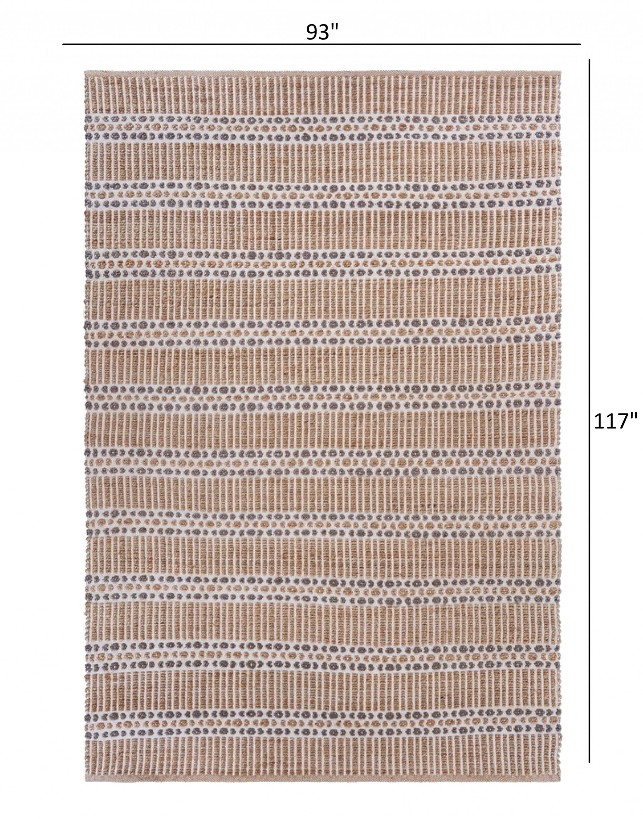 8' X 10' Gray And Ivory Dhurrie Hand Woven Area Rug