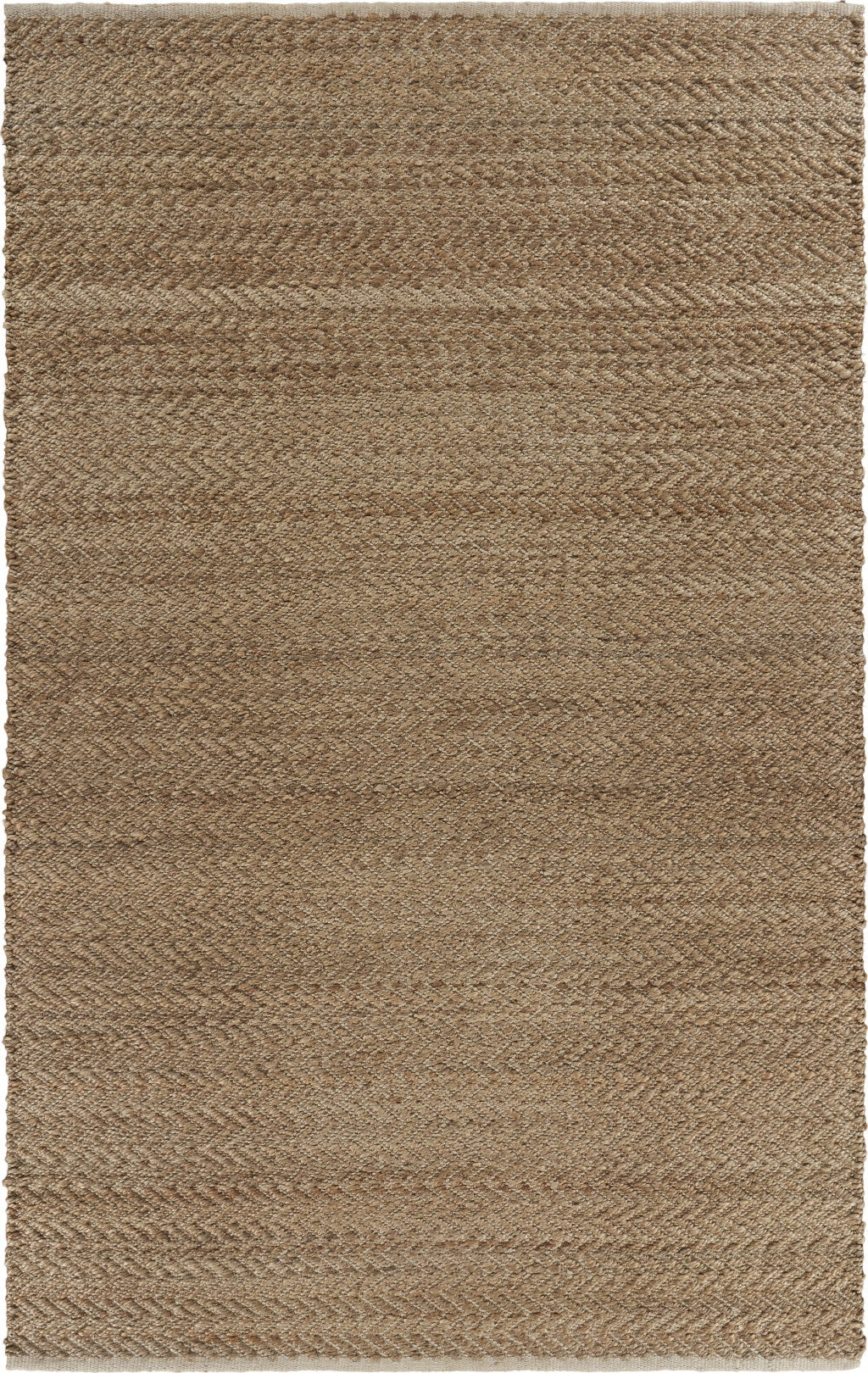 5’ x 8’ Natural Toned Chevron Pattern Area Rug