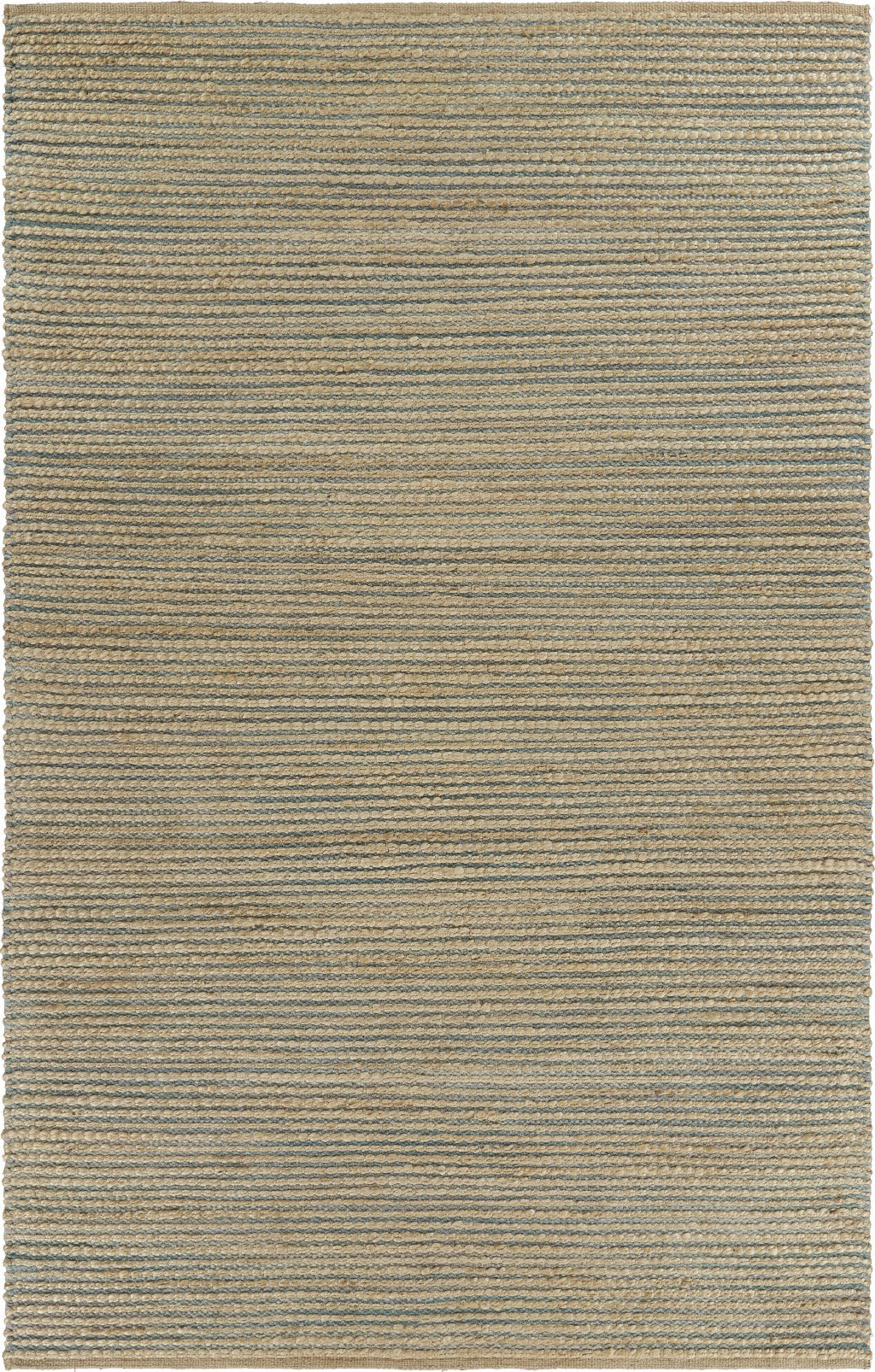 9’ x 12’ Tan and Blue Undertone Striated Area Rug