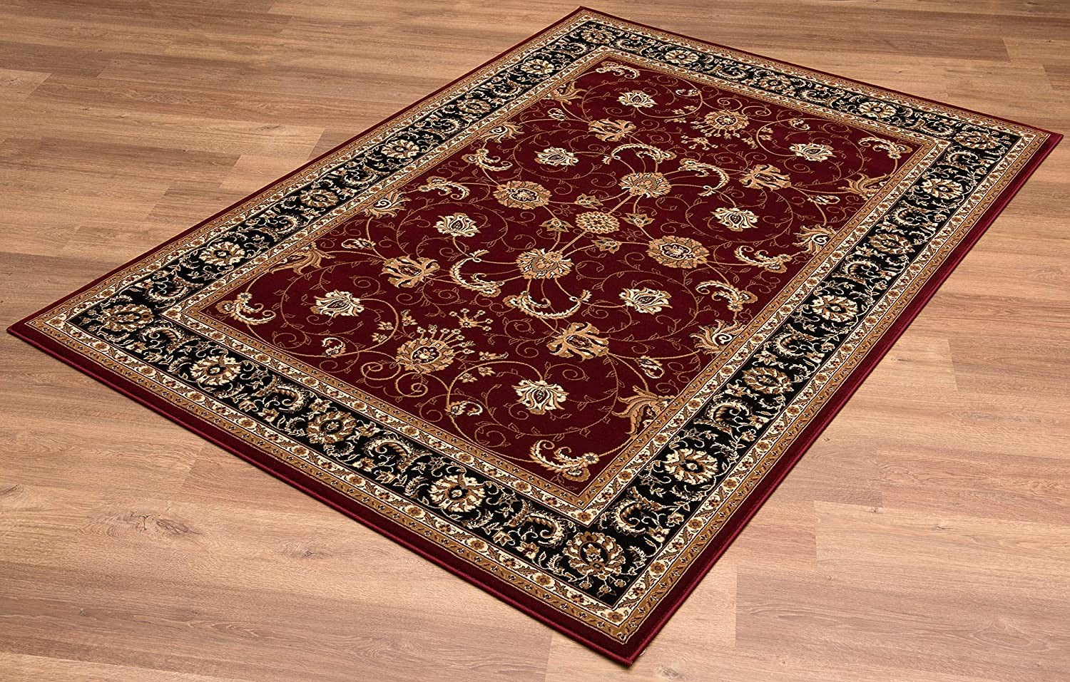 4’ x 6’ Red and Black Ornamental Area Rug