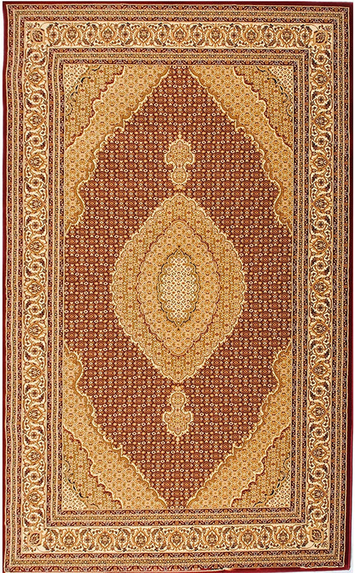 3’ x 13’ Red and Beige Medallion Runner Rug