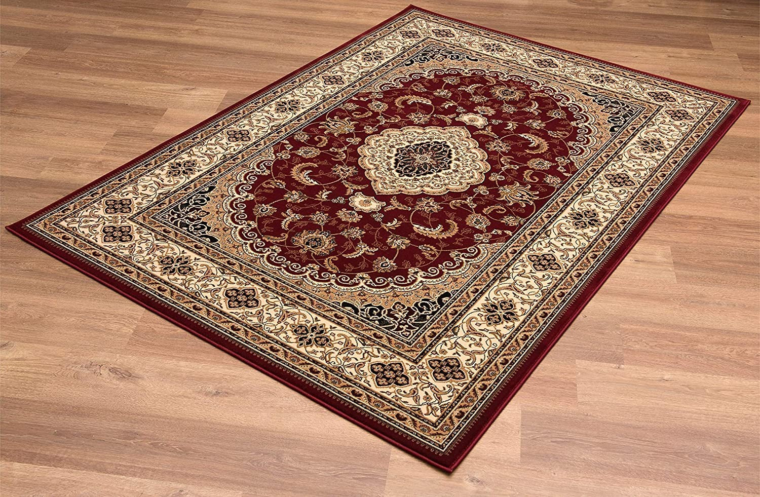 4’ x 6’ Red Floral Medallion Area Rug