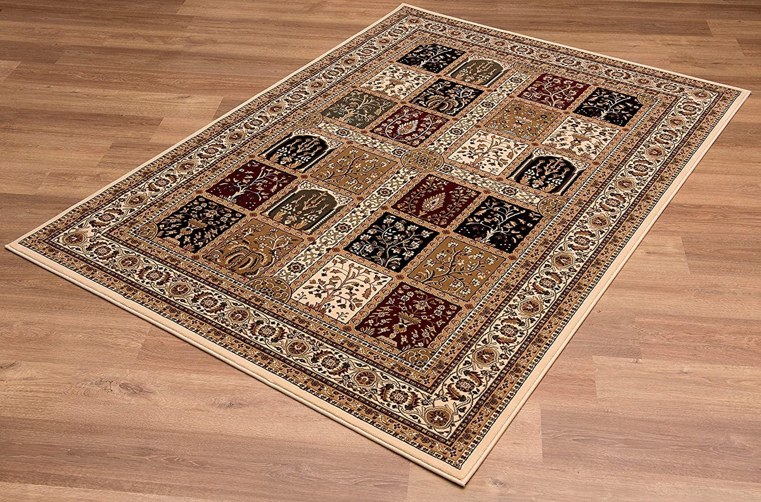 4' X 6' Cream Oriental Area Rug