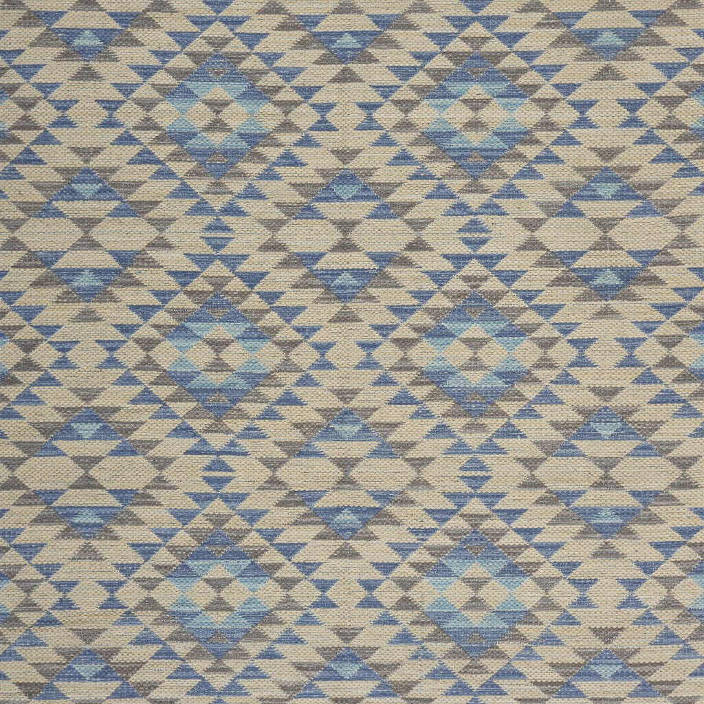 3’ x 5’ Blue Decorative Lattice Area Rug