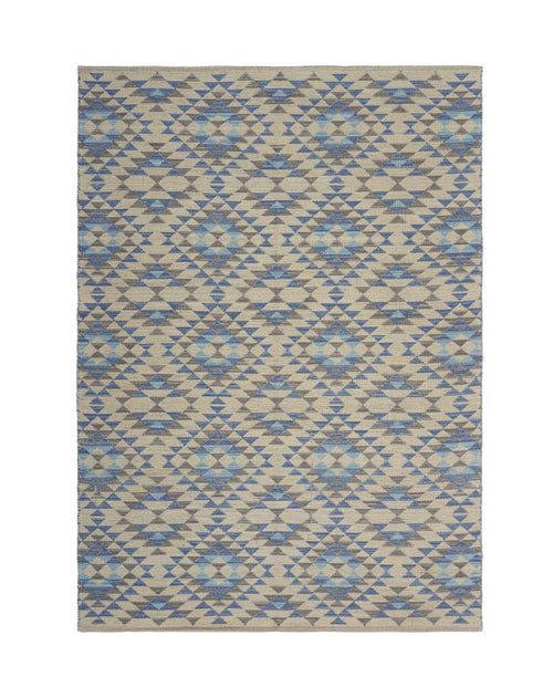 3’ x 4’ Blue Decorative Lattice Area Rug