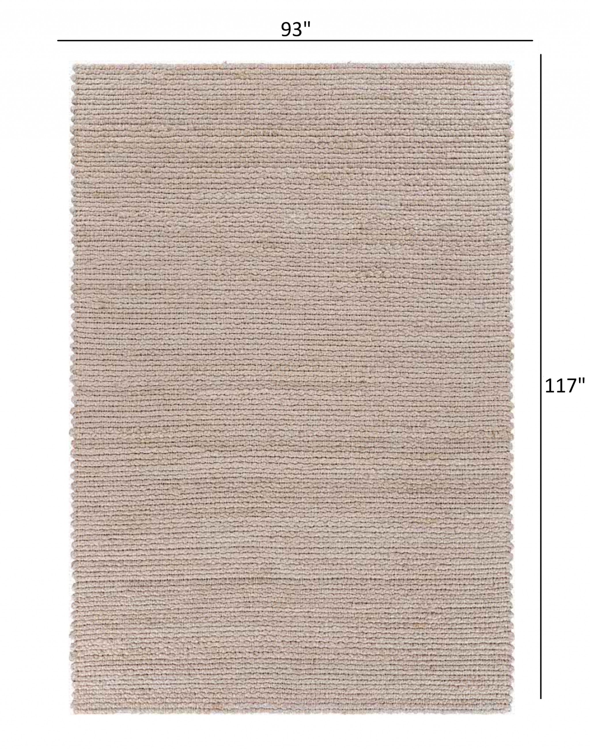 8’ x 10’ Natural Bleached Contemporary Area Rug