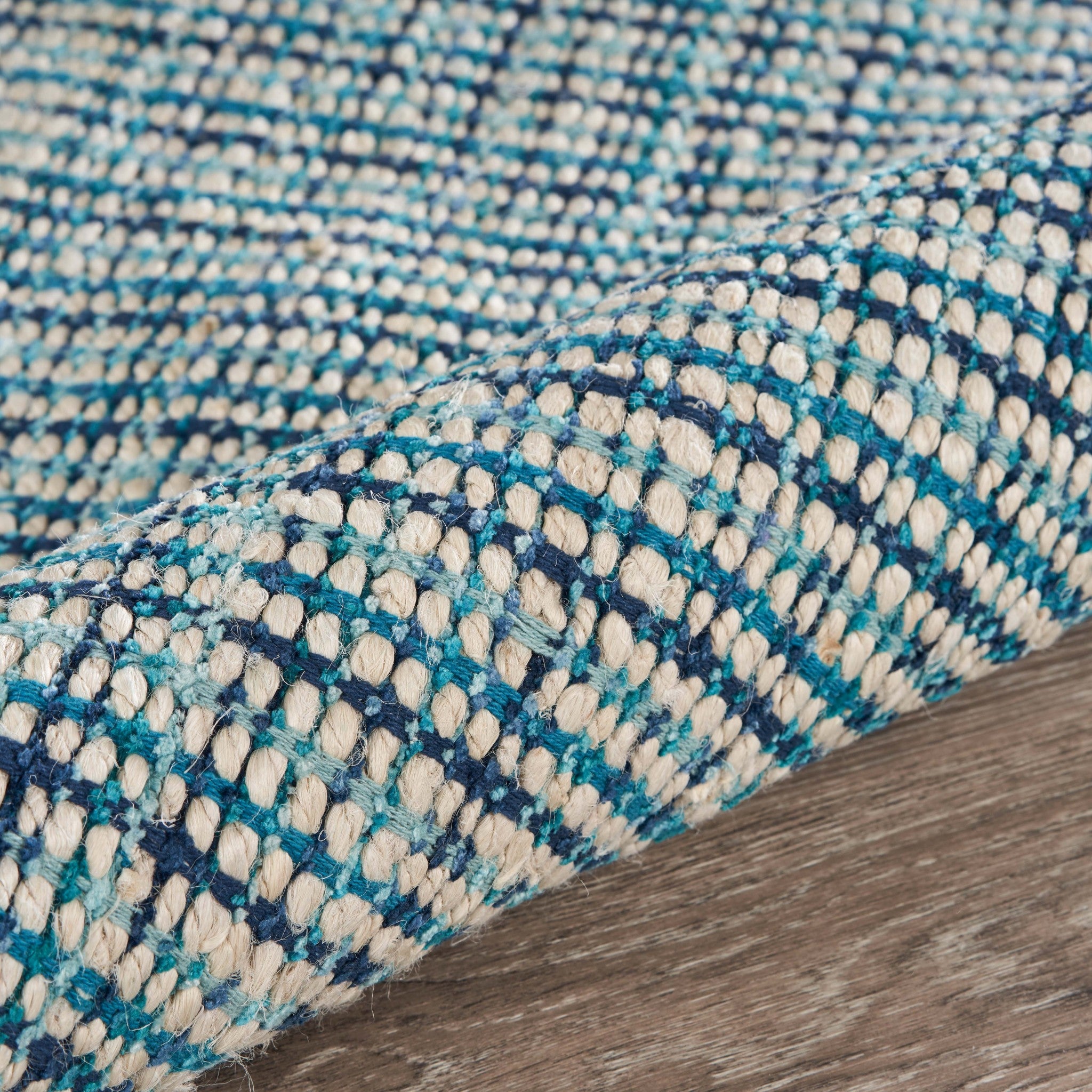 8' X 10' Blue Hand Loomed Area Rug