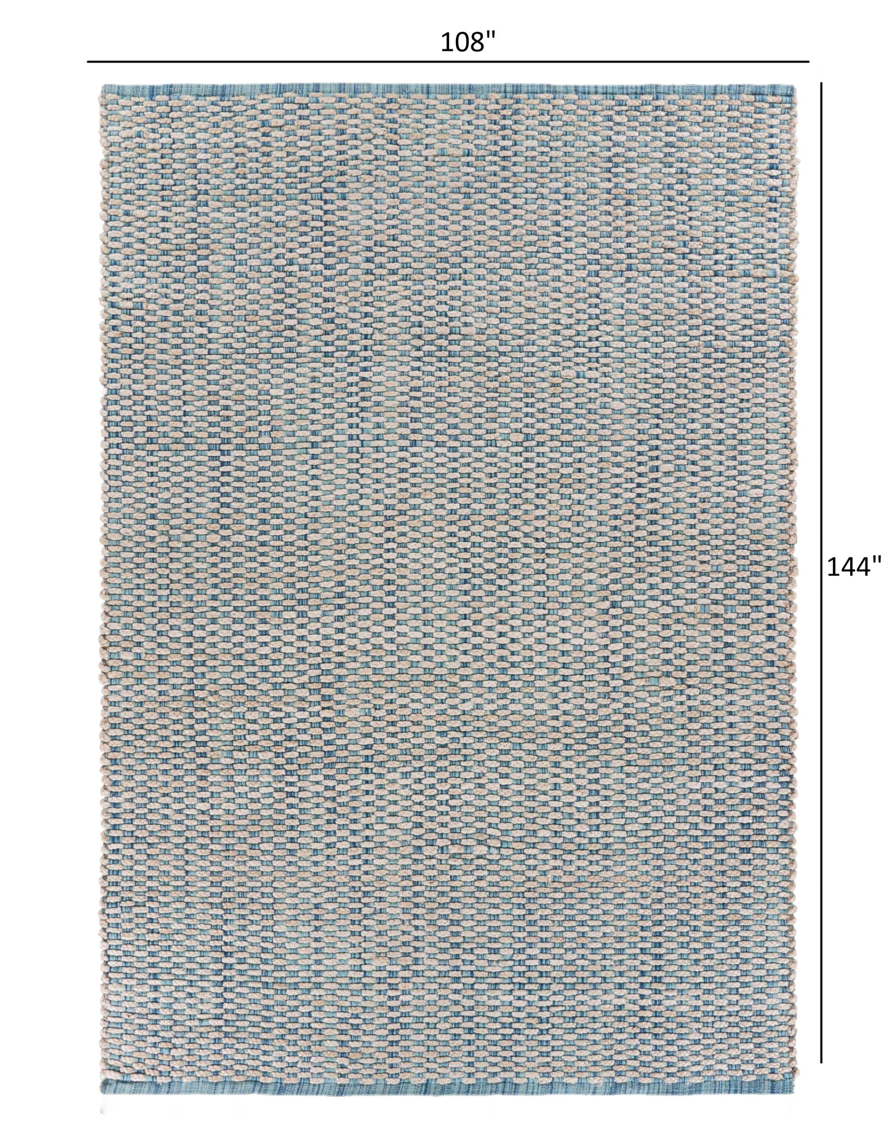 9’ x 12’ Blue and Beige Toned Area Rug