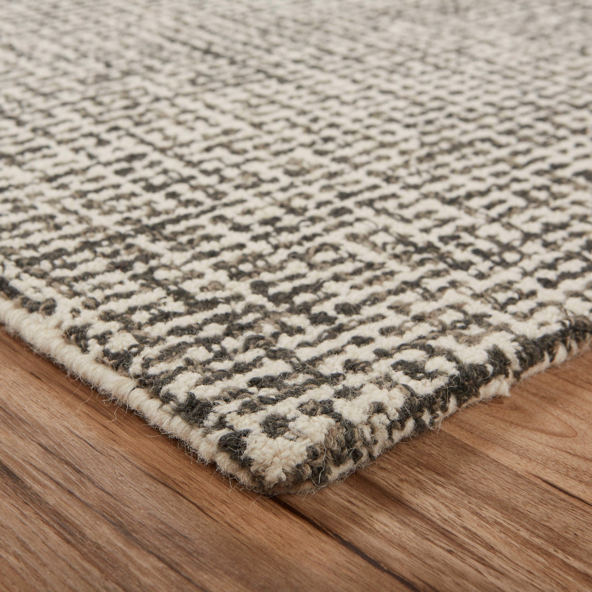 8' X 10' Gray Wool Dhurrie Handmade Area Rug