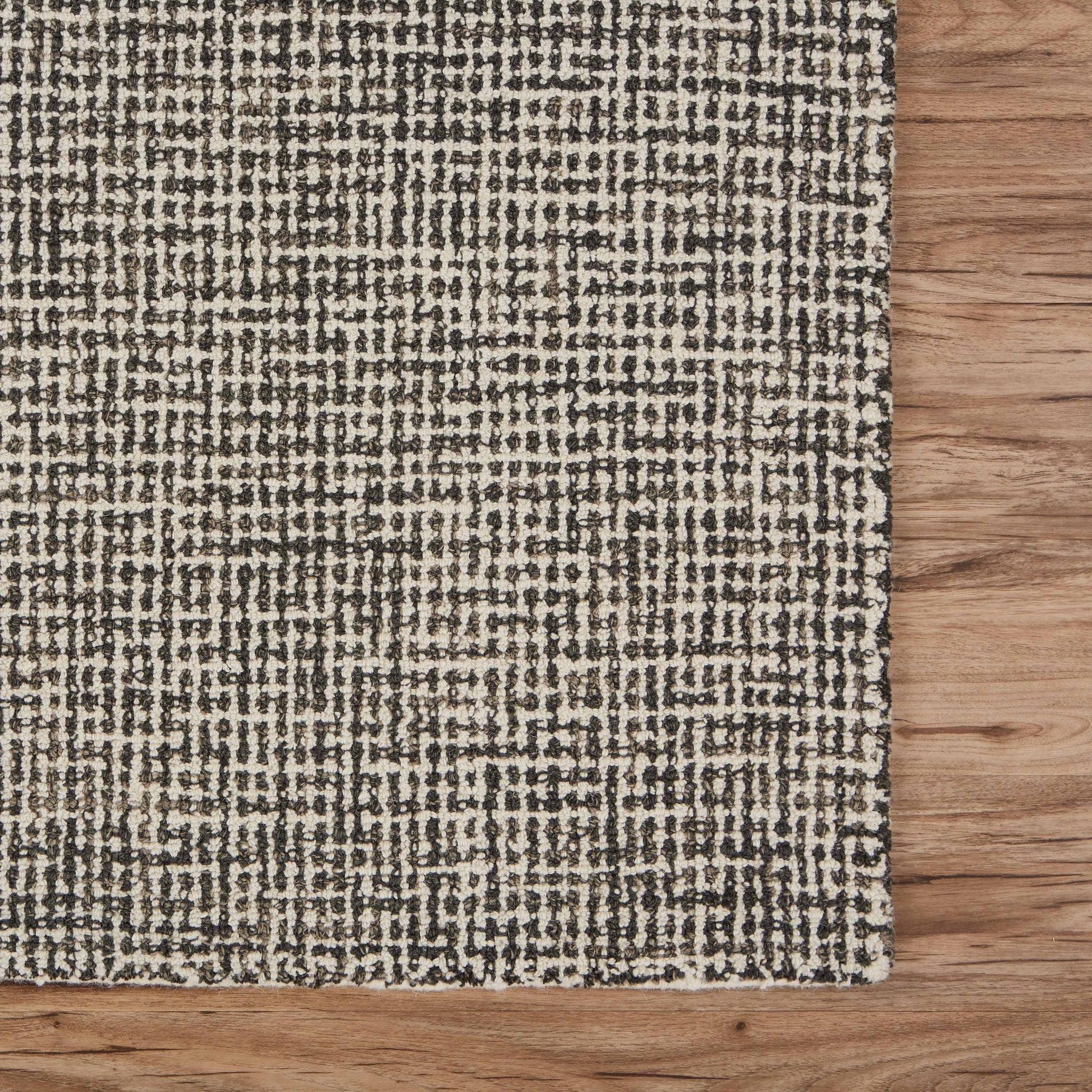 9’ x 12’ Gray Interwoven Maze Area Rug