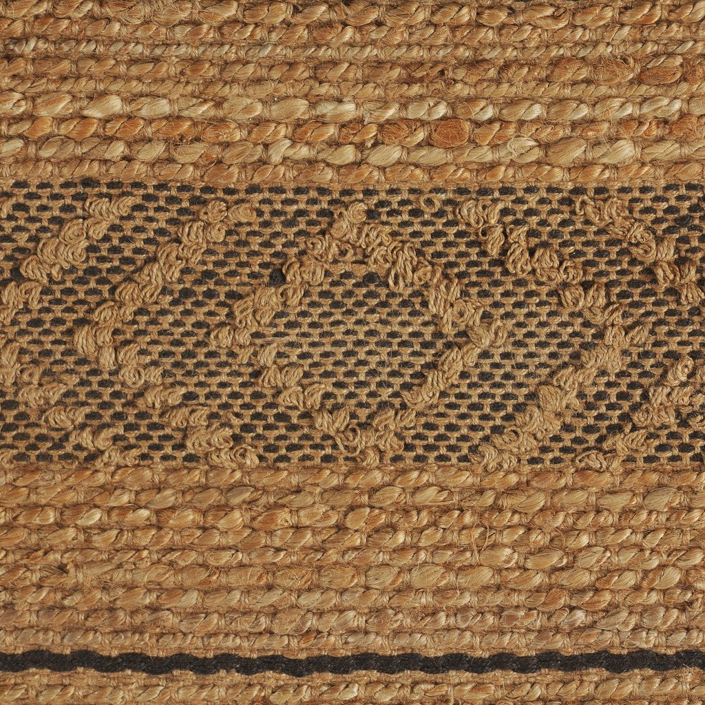 8’ x 10’ Tan and Gray Bohemian Striped Area Rug