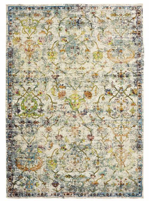 4’ x 6’ Beige Abstract Garden Area Rug