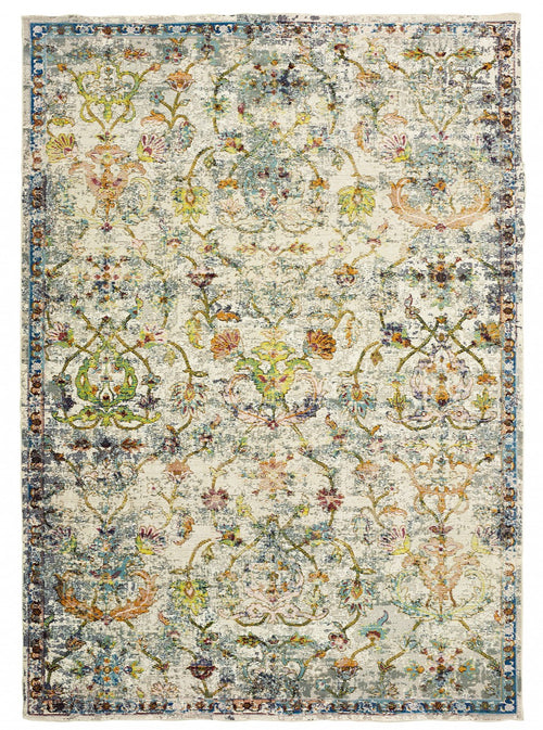 8' X 10' Beige Dhurrie Area Rug