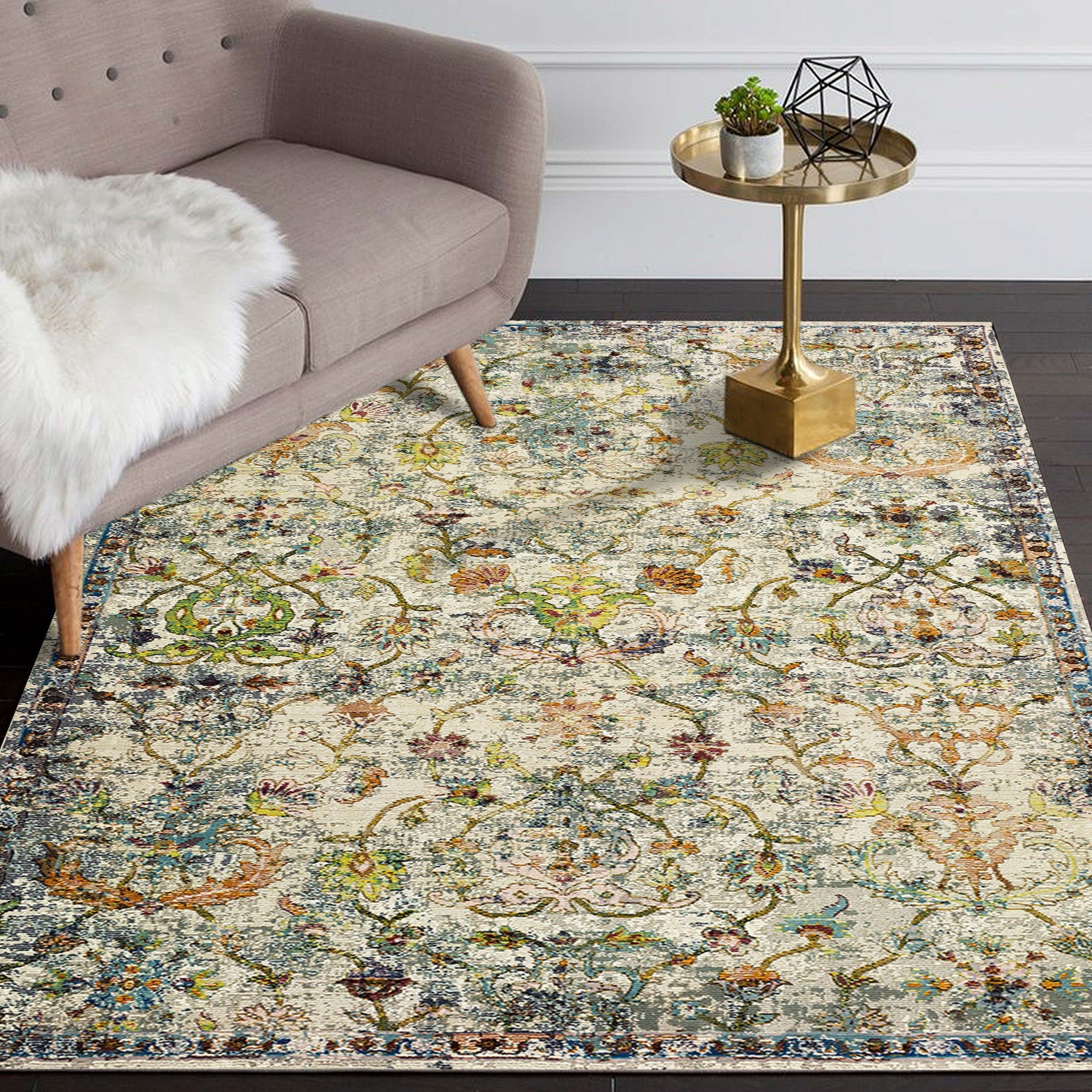 8' X 10' Beige Dhurrie Area Rug