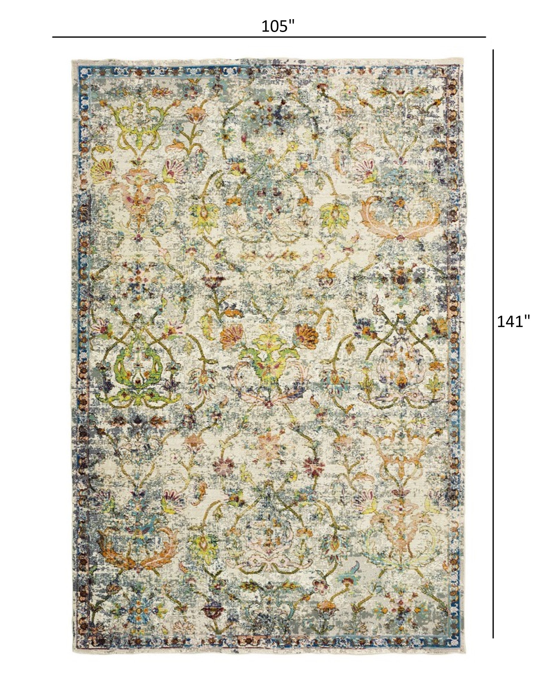 9’ x 12’ Beige Abstract Garden Area Rug