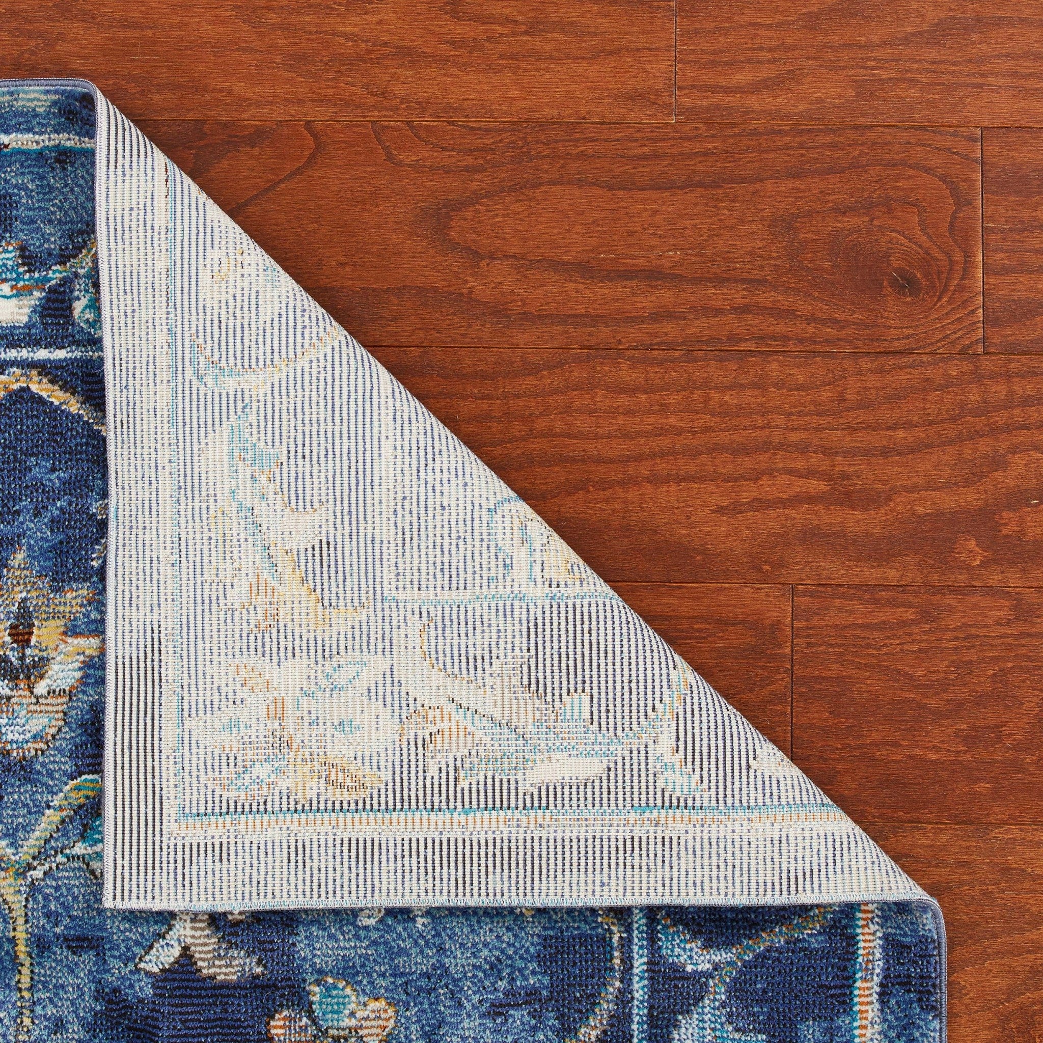 9' X 12' Blue And Ivory Dhurrie Area Rug