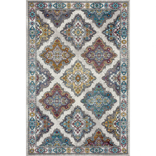 8’ x 10’ Blue Traditional Floral Motifs Area Rug