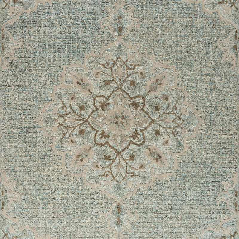 9' X 12' Blue Wool Hand Tufted Area Rug