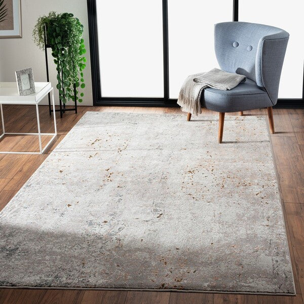 8’ x 10’ Light Gray Modern Abstract Area Rug