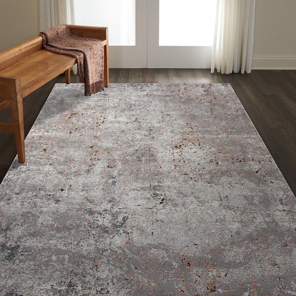 8’ x 10’ Light Gray Modern Abstract Area Rug