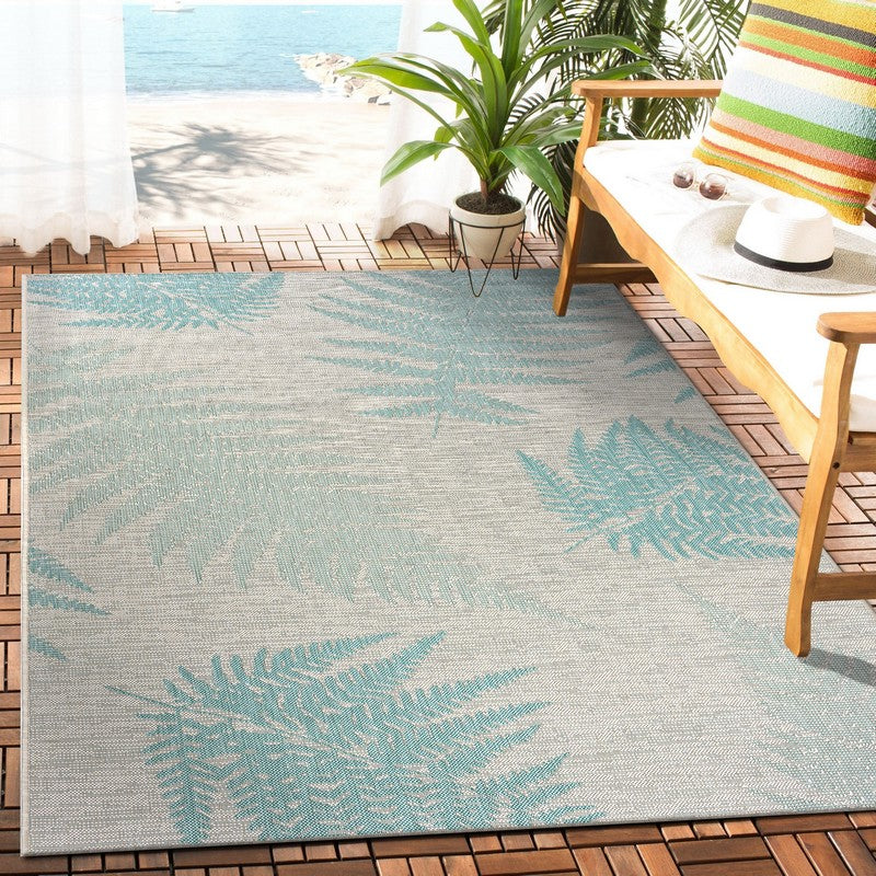 5' X 7' Gray Indoor Outdoor Area Rug