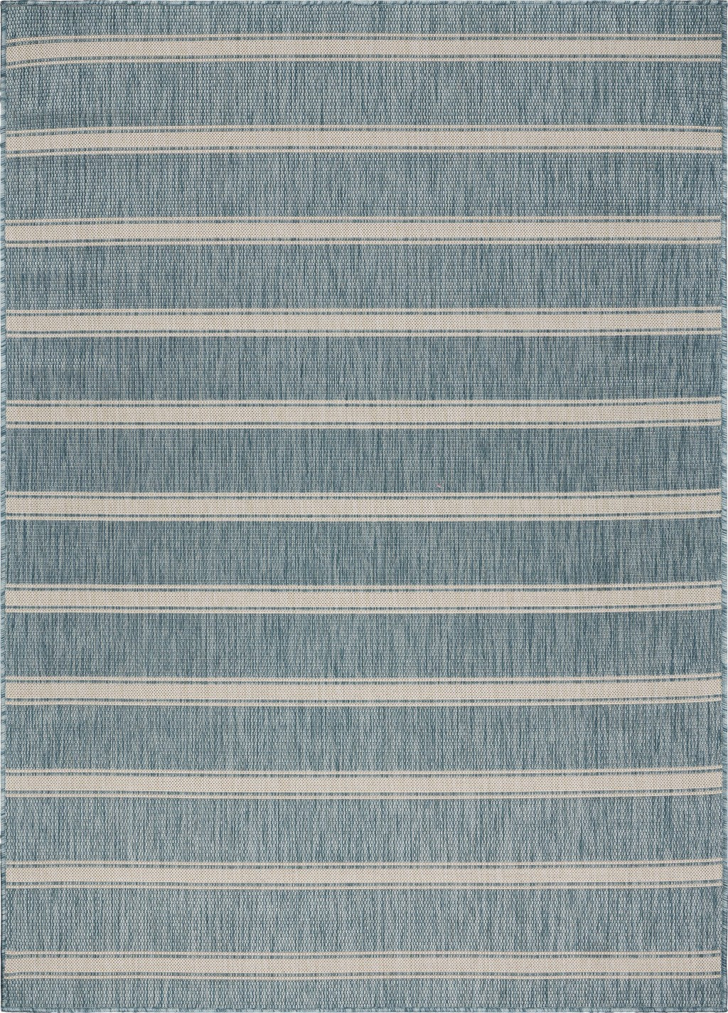 5' X 7' Blue And Gray Indoor Outdoor Area Rug