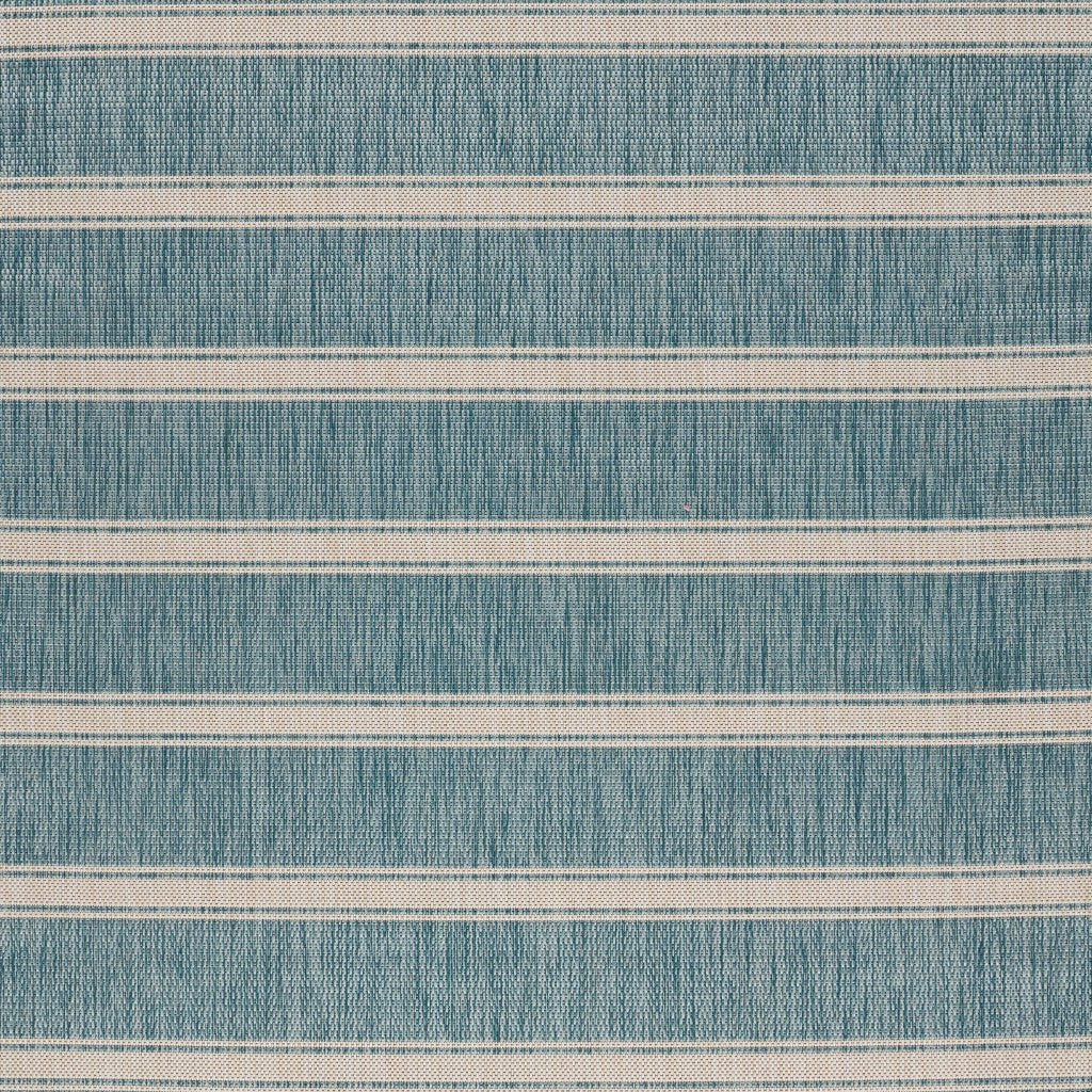 5' X 7' Blue And Gray Indoor Outdoor Area Rug