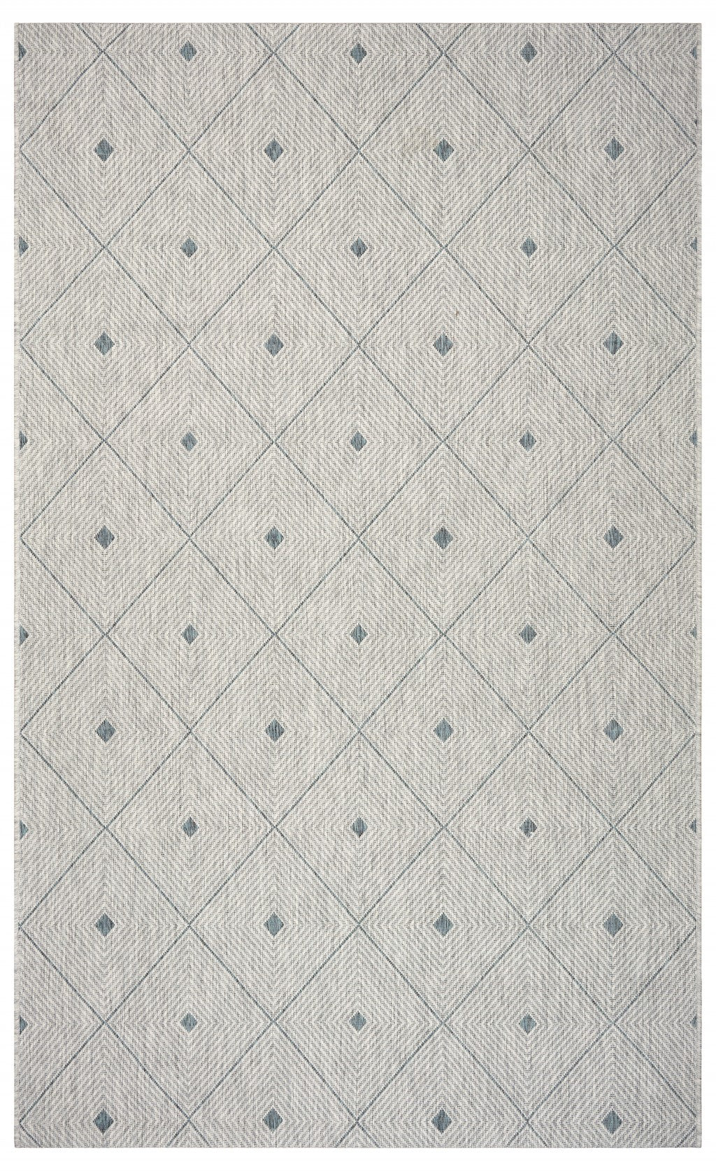 8' X 10' Blue And Gray Indoor Outdoor Area Rug