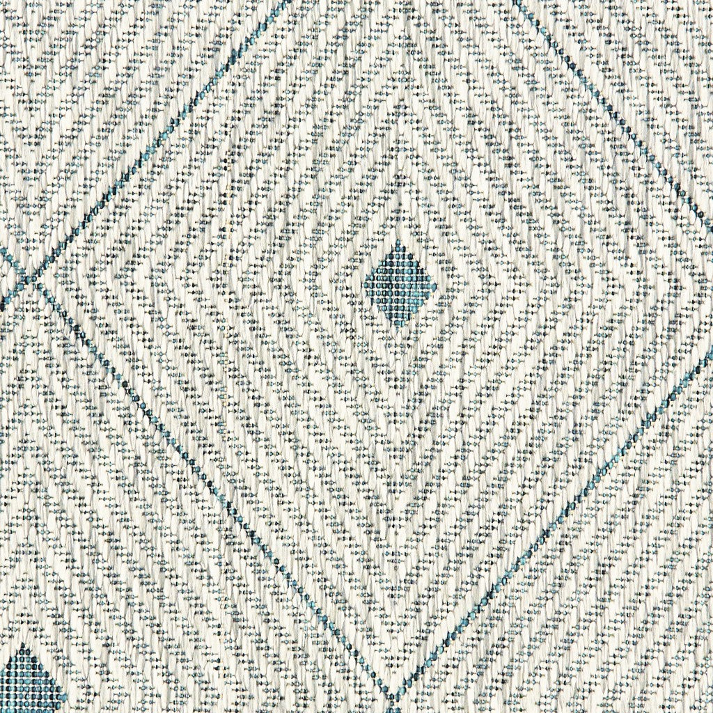 8' X 10' Blue And Gray Indoor Outdoor Area Rug